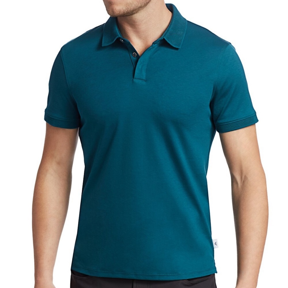 Emporio Armani Men’s Turquoise Solid Polo Size M - Picture 3 of 14